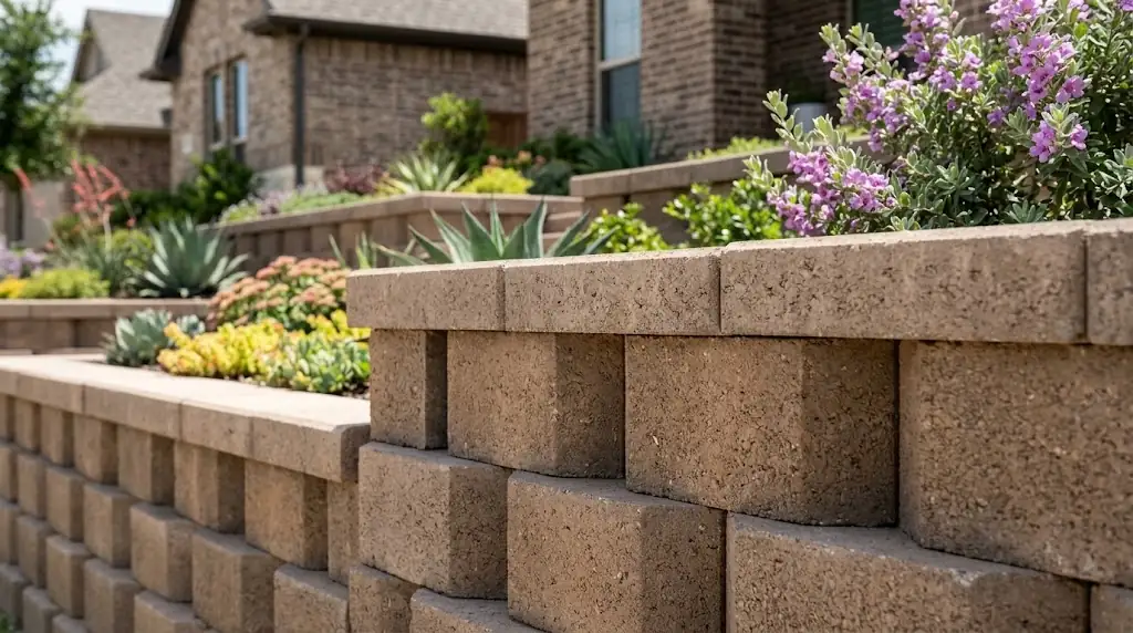 retaining wall installation in mesquite tx